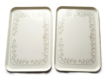 BRAND NEW CLOVERLEAF ETERNAL BEAU MELAMINE SERVING TRAY SET OF 2