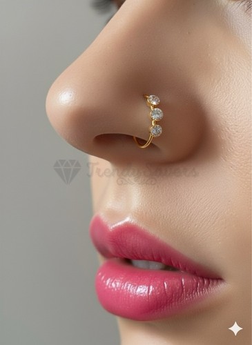 Crystal diamante fake nose - crystal,