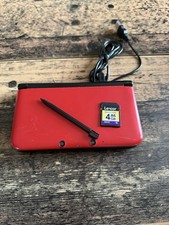 Nintendo 3DS XL Red Handheld Console with Original Charger and Stylus PAL