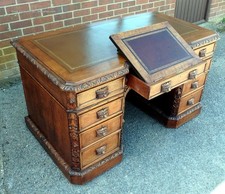 Victorian antique oak desk
