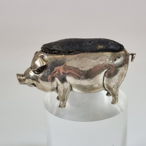 Antique silver pin cushion - silver,