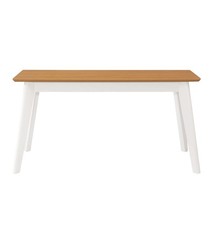 Dining Bench, Wooden Bench Seat in Oak & White - Dining/Kitchen, 90cm