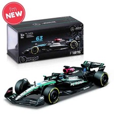 Bburago F1 Mercedes AMG W15 2024 Russell w/Helmet 1:43 Diecast Model B18-38209R