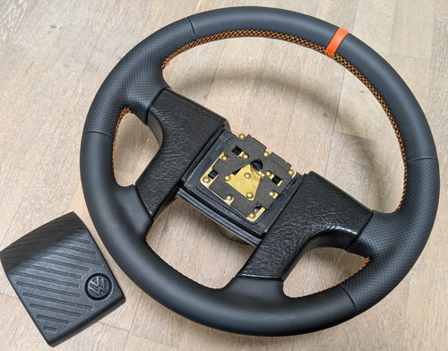 New leather steering wheel - new,