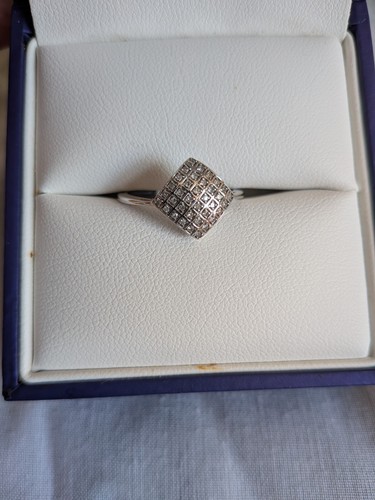 Genuine solid 18ct white - white, gold