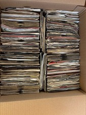 7 INCH SINGLES VINYL RECORDS 45s JOBLOT CLEARANCE SEVEN INCH 7” BUNDLE 60s BOX1