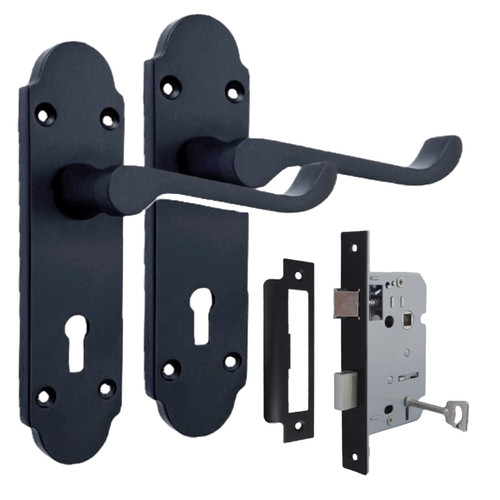 Epsom matt black door - matt,