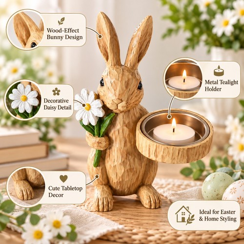 Wood effect bunny rabbit - effect,