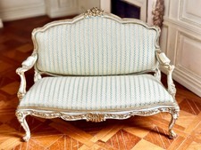 Dolls house miniature 1:12 ARTISAN ornate Louis XV sofa settee LIKE JOHN HODGSON