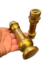 Antique Havey Brass Candlesticks - Trench Art