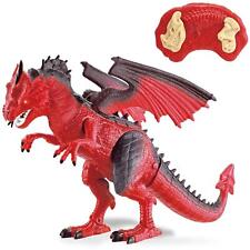 Remote Control Infrared RC T-Rex Dinosaur Dragon Walking Fire Breathing Toy Gift