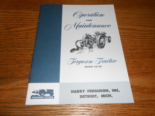Ferguson tractor owner s - tractor, owner's