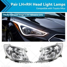 Pair LHRH Head Light Lamps Suitable for Toyota Hilux Ute 2008-2012 2WD 4WD
