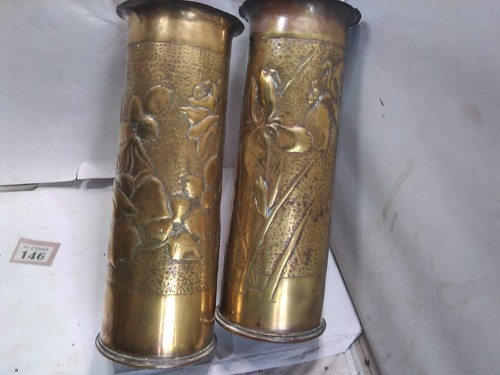 Trench art vase ww2 - art, 2
