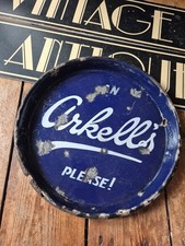Old Vintage Enamel Metal Advertising Arkells Beer Sign Drinks Tray 