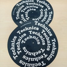 Technics SL1200 / 1210 DJ Turntable Slipmats, Black & White  Mats Pair Official