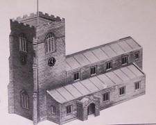 Metcalfe OO Gauge Large Mediaeval Parish Church Card Kit 0051 (TW)