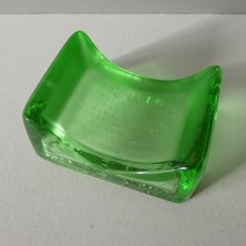 Vintage Lillicraps Hone Green Glass Razor Blade Sharpener Deco 1930's