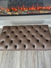 Leather Chesterfield Footstool