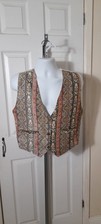 Vintage New Frontier Tapestry waistcoat Size Small To Medium Steampunk Unisex 