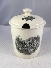 Wedgwood 'Rex Whistler Design' Clovelly Condiment / Jam Pot