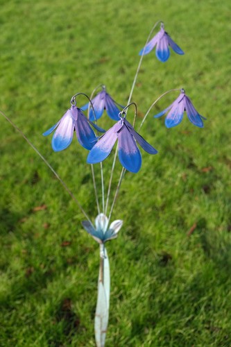 Blue purple metal flower - purple,