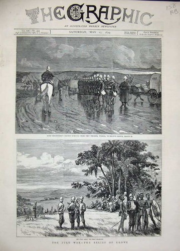 Old antique print - old, 1879