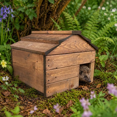 Hedgehog box house shelter - house,