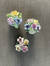 3 Vintage Bone China Floral