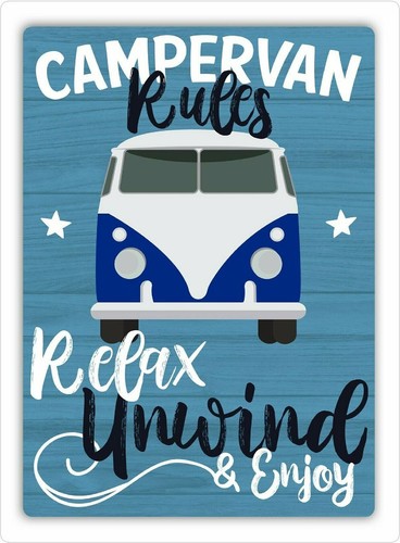 Campervan rules blue - blue, red