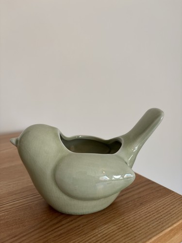 Vintage green ceramic bird - vintage, –