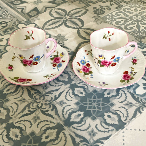 Shelley bone china floral tea