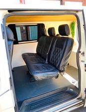 VW Transporter T5 Rear Triple Bench Seat w/ Belts & Headrests – Great condition