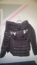 womens DKNY black puffer coat