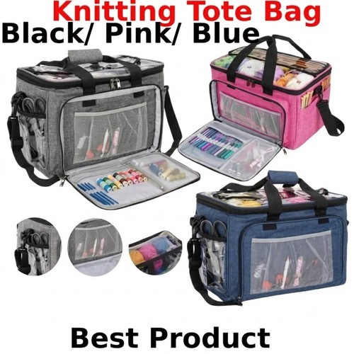 Portable knitting tote bags - knitting,