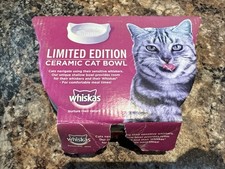 Whiskas Cat Feeding Dish, Water Whisker’s White Cat Bowl Limited Edition RARE