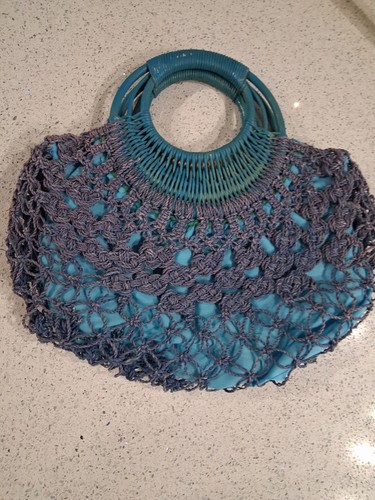 Lady summer handbag blue - summer,