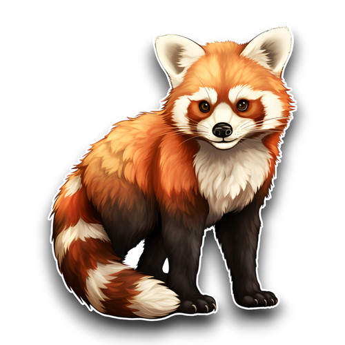 Cute red panda watercolour - panda,