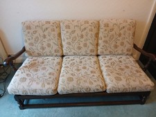 ERCOL VINTAGE OAK 3 SEAT SOFA
