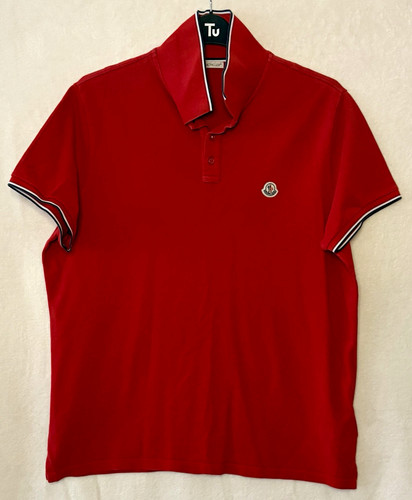 Moncler men red polo - polo, shirt