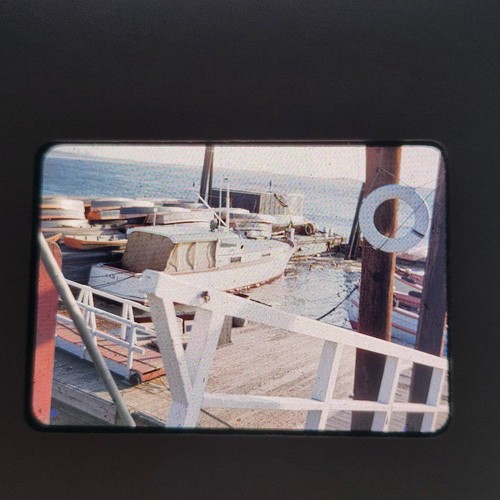 Vintage 35mm photo slide boat - vintage,