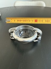 Pewter And Glass Sugar Bowl