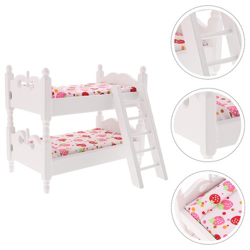 Mini wooden bunk bed model - wooden,