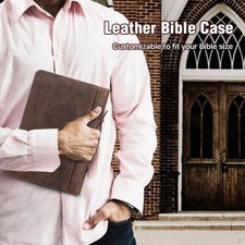 Holy Bible Protective Cover Case Book Cover Case Bag Vintage Genuine Leather