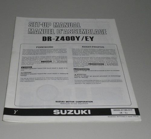 Setup manual suzuki 400 y - 400,