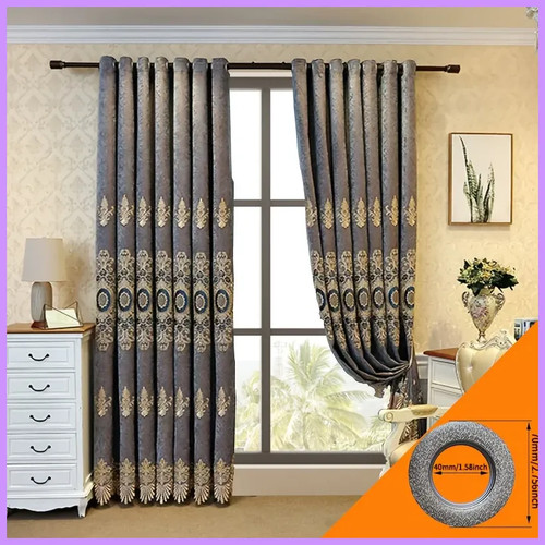 2pcs embroidered curtains - embroidered,