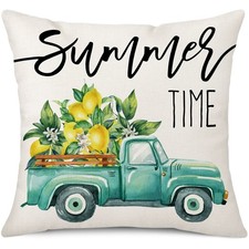 Summer Lemon Throw Pillow