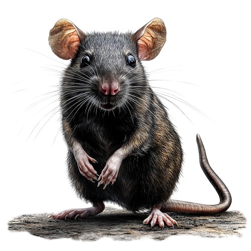 Sticker rat car - 6x,