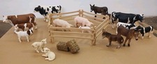 Large Collection Of Schleich Farm Animals With fence Set 1