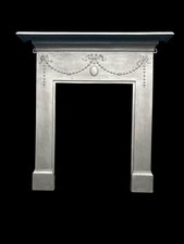 LARGE TALL VICTORIAN / EDWARDIAN CAST IRON FIREPLACE / FIRE STOVE SURROUND